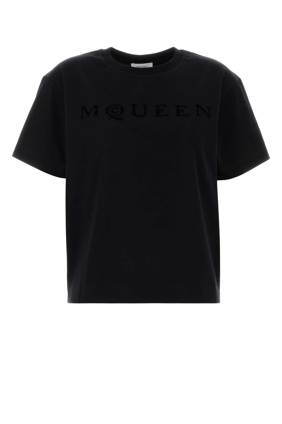 Logo-Embroidered Cotton T-Shirt — Black