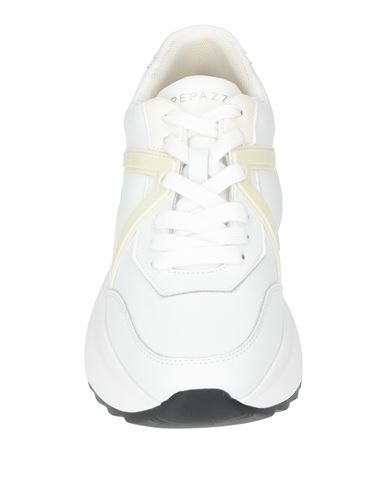 Sport Woman Sneakers White Size 8 Leather, Textile fibers