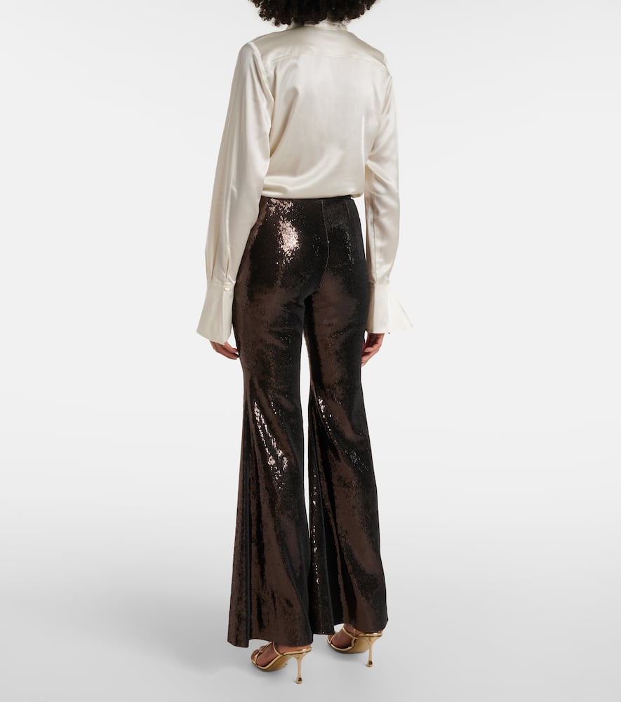 Sequined flared pants