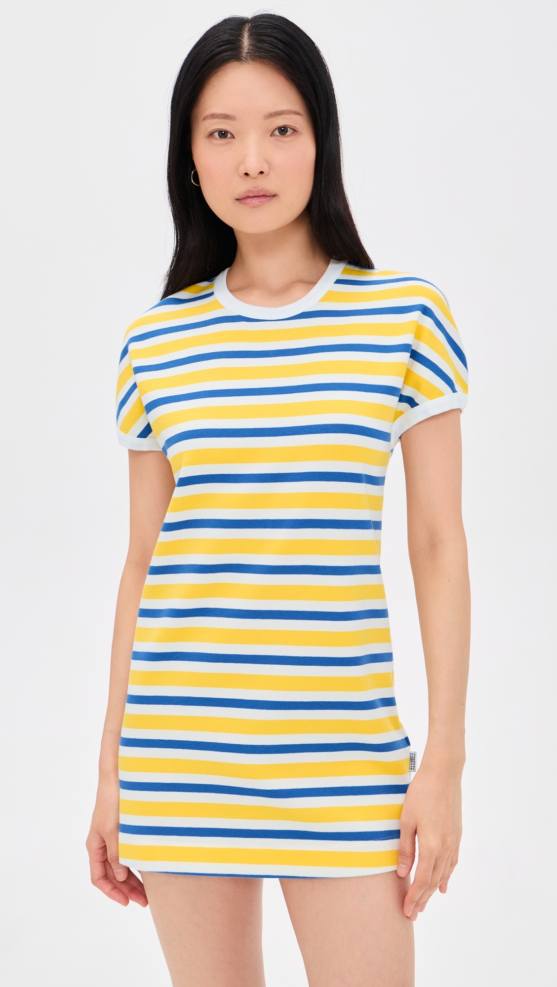 Mini T-Shirt Dress Yellow/Blue/Off White