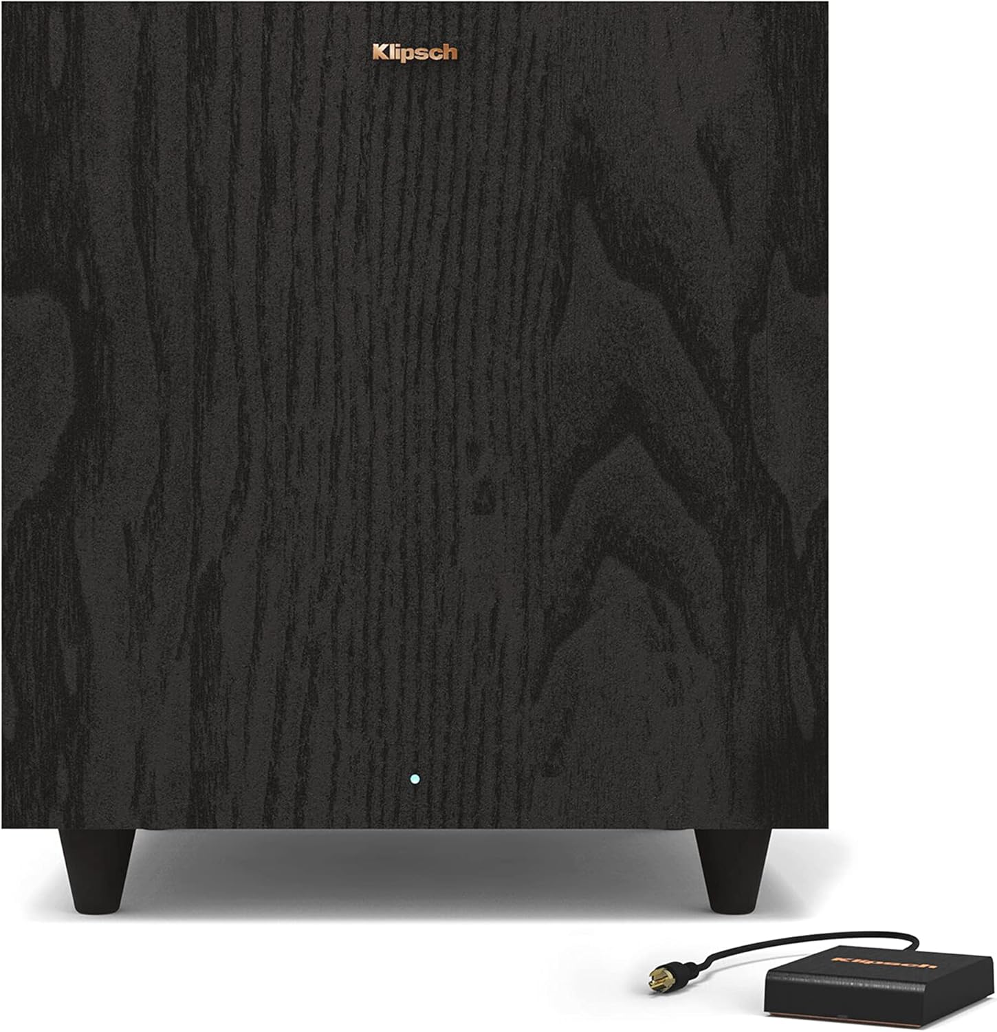 The Sevens Heritage Inspired Powered Speakers (Walnut) and R-80SWi 8" Wireless Subwoofer (Black) - Powerful 2.1 Audio System (Bundle)