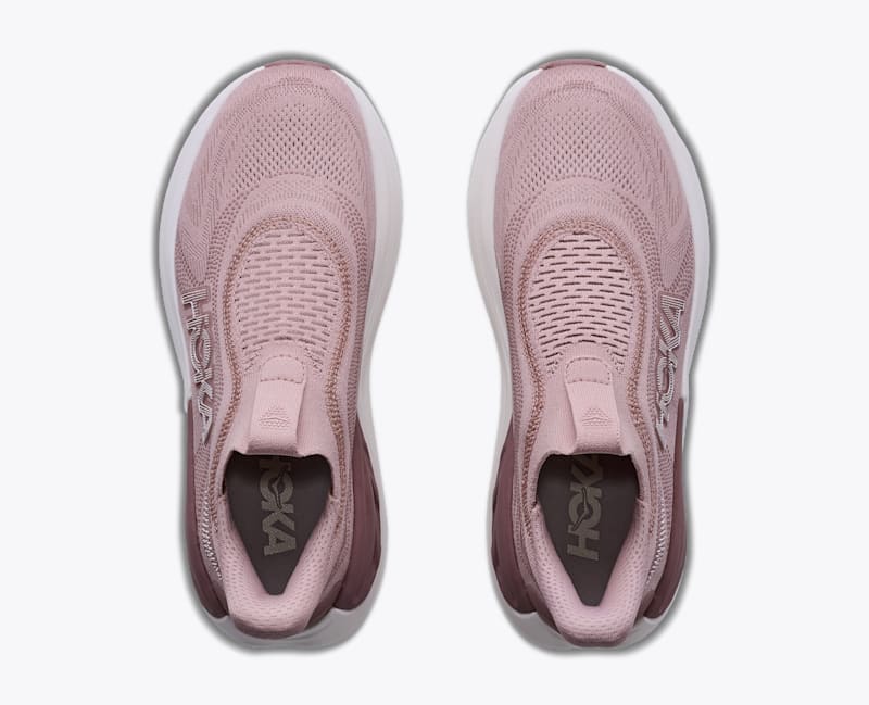 HOKA Women's Skyward Laceless Shoes in Pink Opal/Alabaster