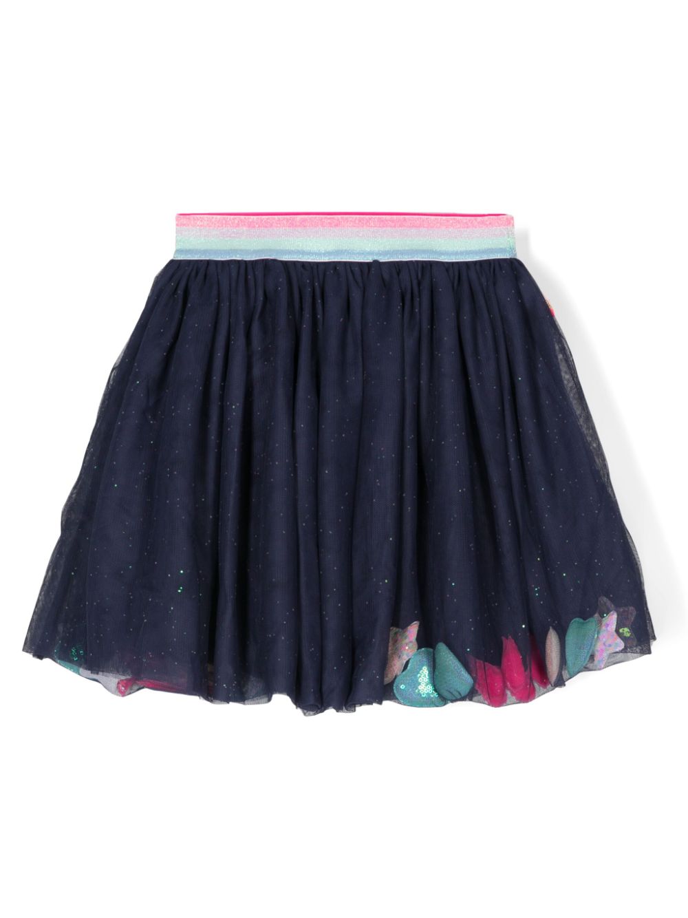 Rhinestone-embellished mini skirt - Blue