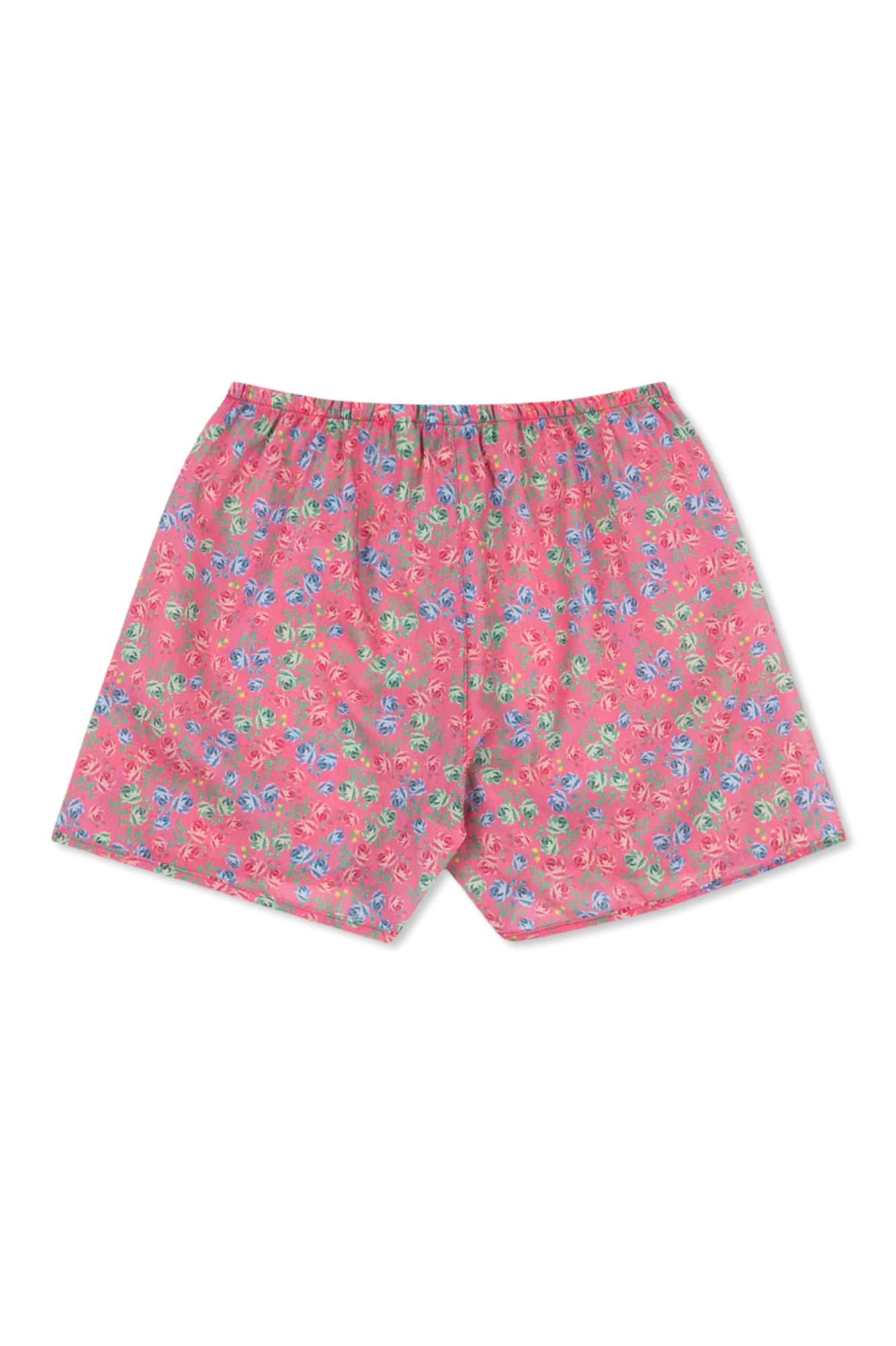 Floral Motif Shorts, Unisex, Pink