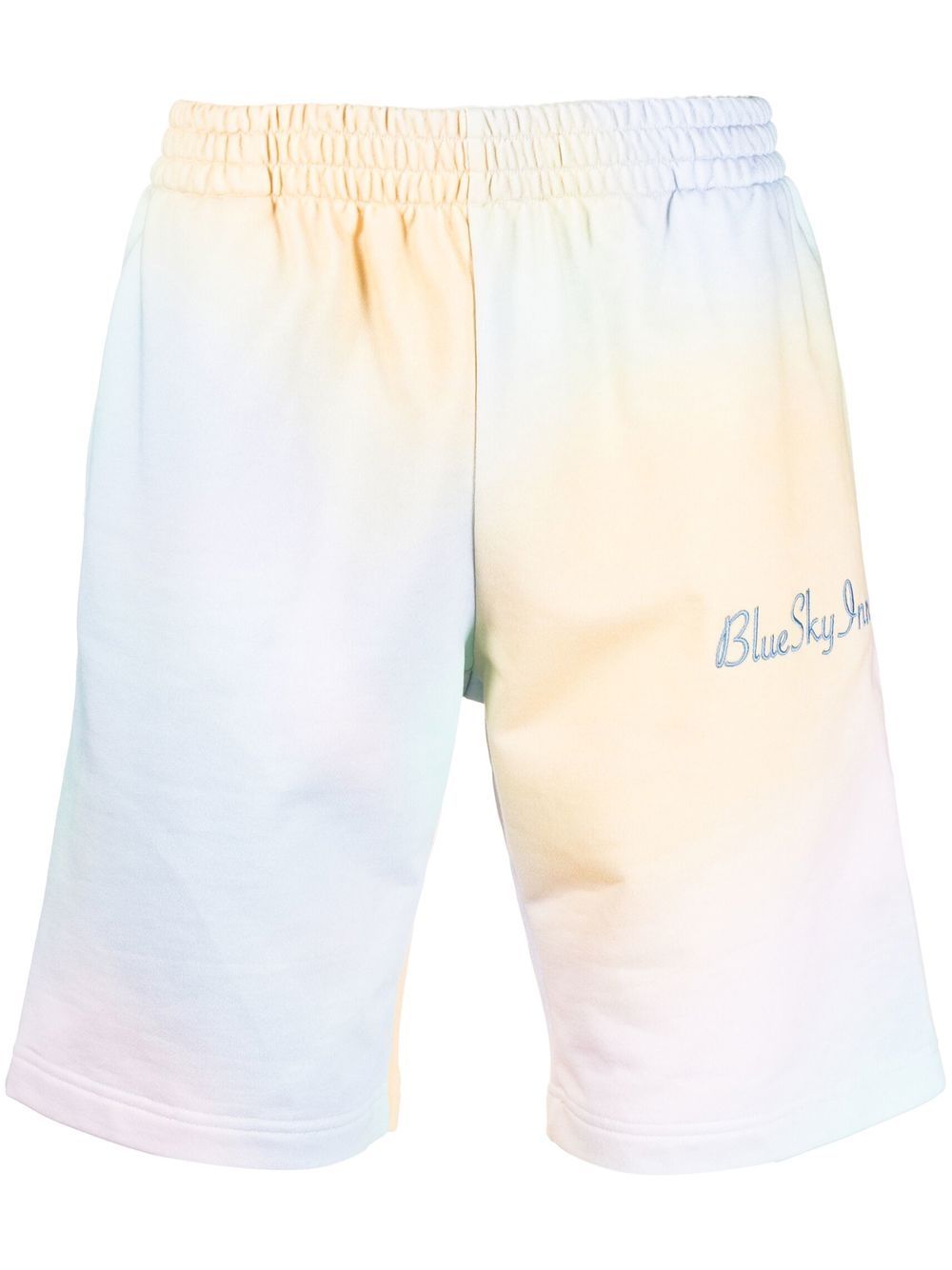 Embroidered-logo track shorts