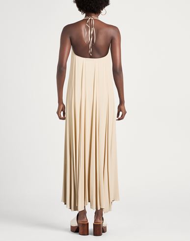 Woman Maxi dress Beige Size 2 Acetate, Silk