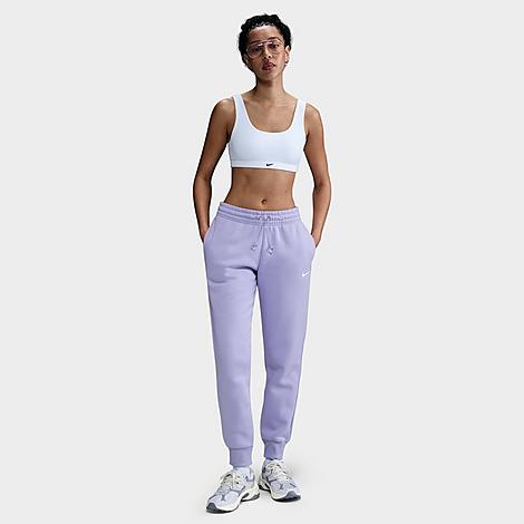 Women's Sportswear Phoenix Fleece Mid-Rise Jogger Sweatpants in LILAC ICE/SAIL