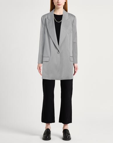 Woman Blazer Grey Size 2 Polyester, Viscose, Elastane
