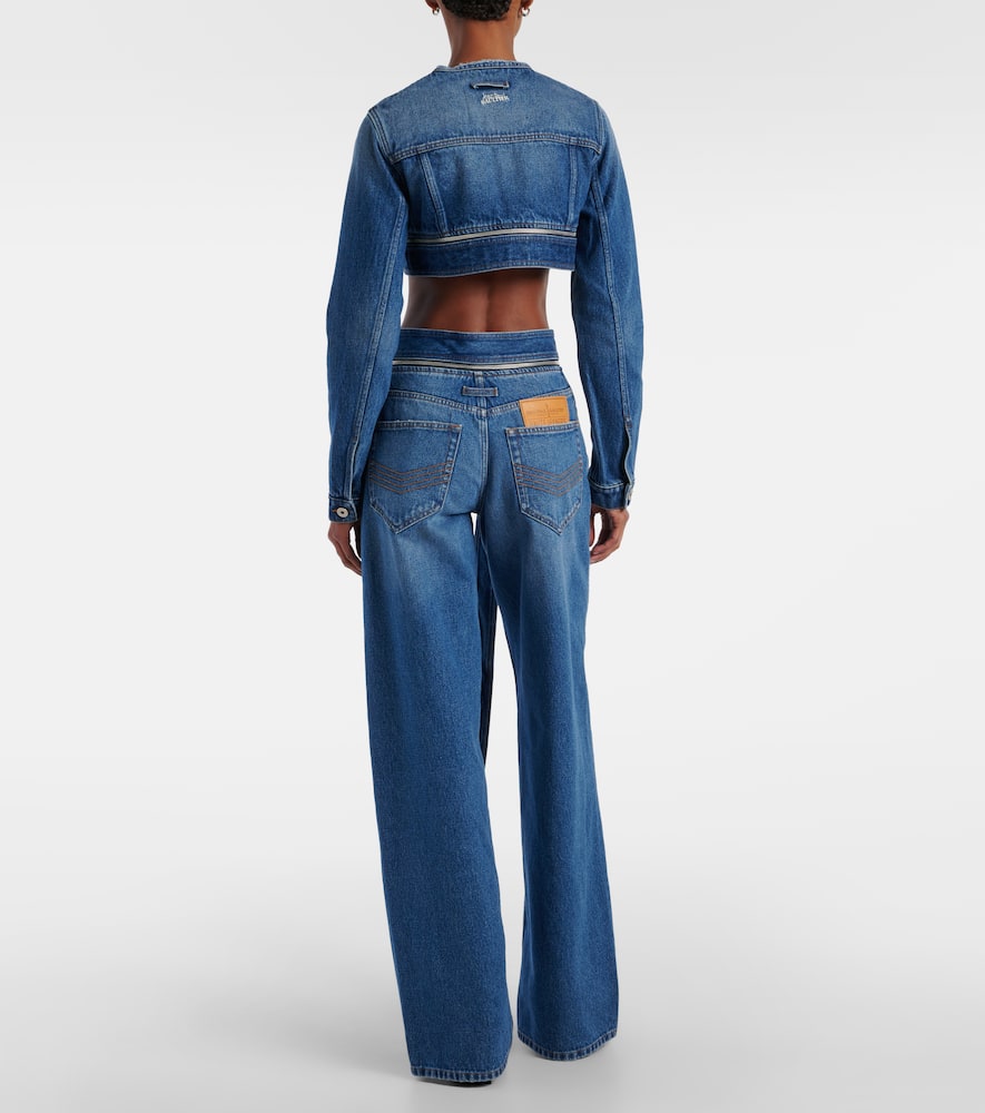 Cropped denim jacket