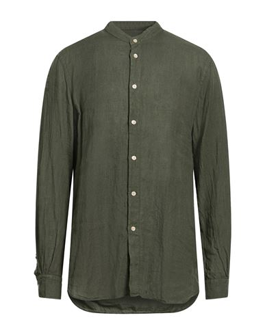 Man Shirt Military green Size 17 ¾ Linen