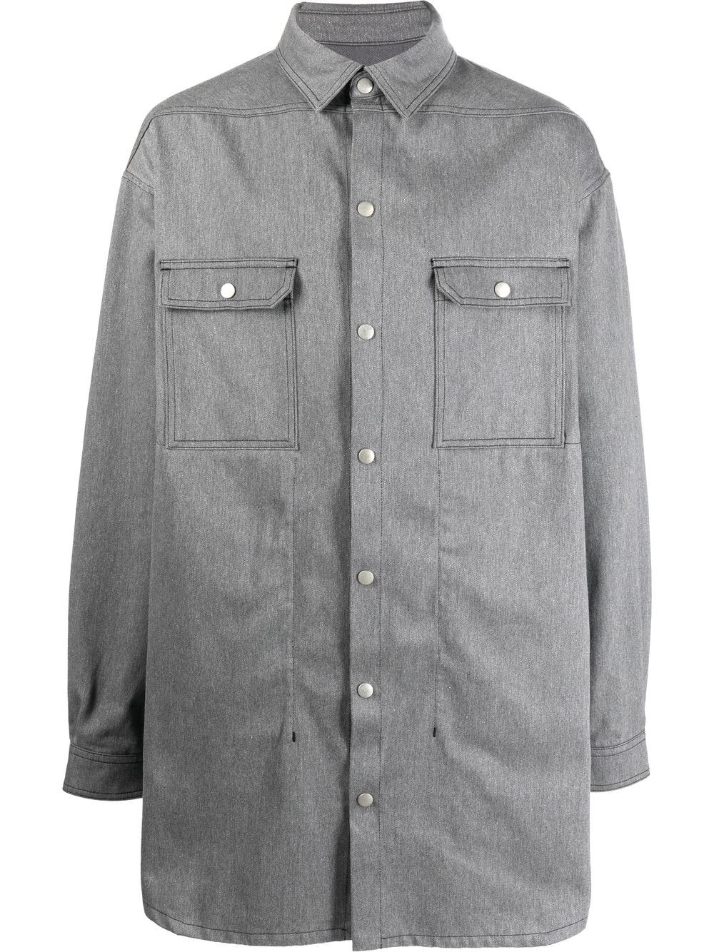 Jumbo oversized shirt coat - Grey