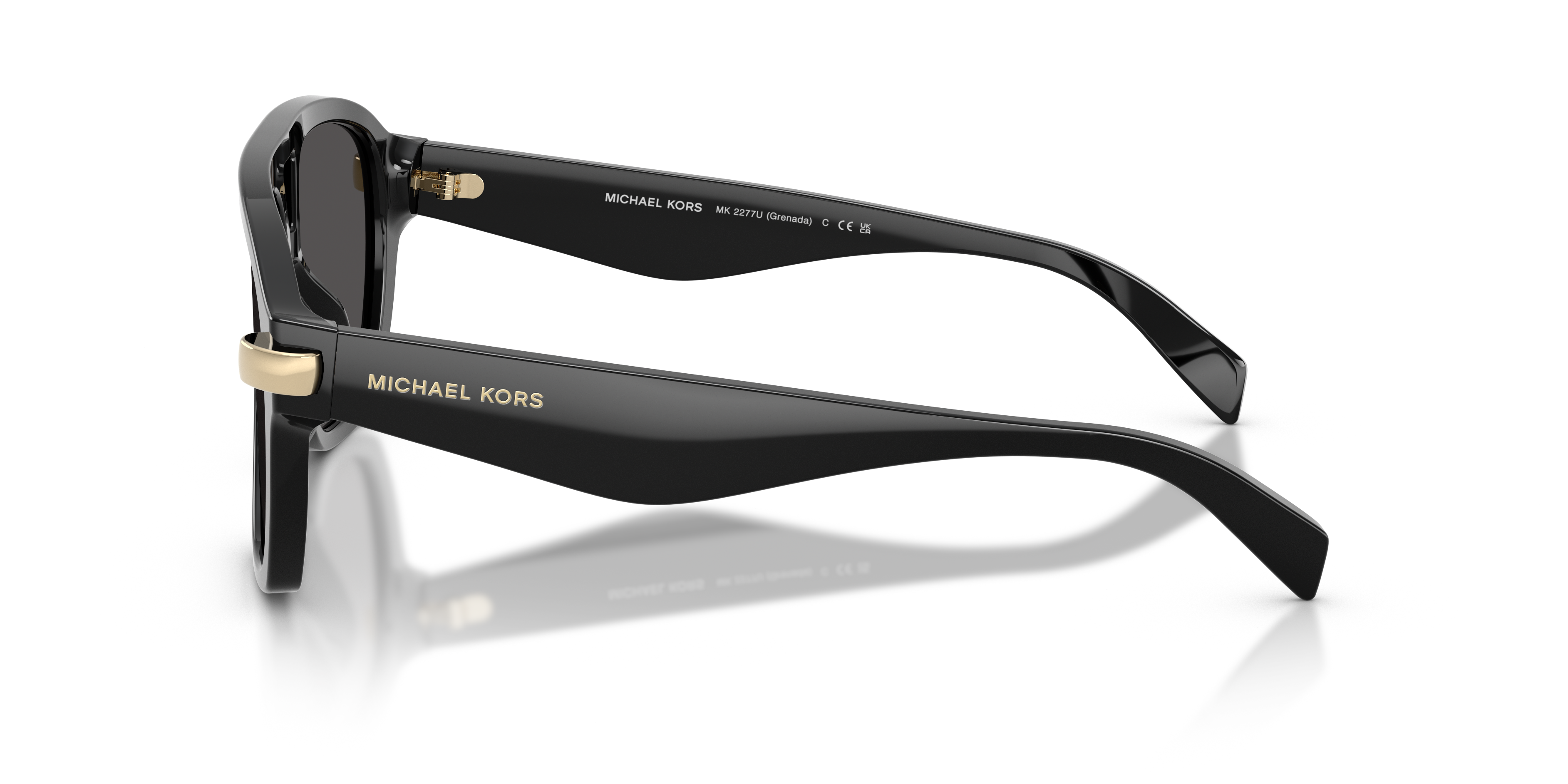 Michael Kors Vrouw Michael Kors MK2277U GRENADA 300587 Zonnebrillen Acetaat Zwart Grijs Piloot Normaa