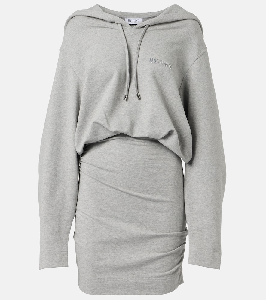 Cotton-blend jersey sweatshirt dress