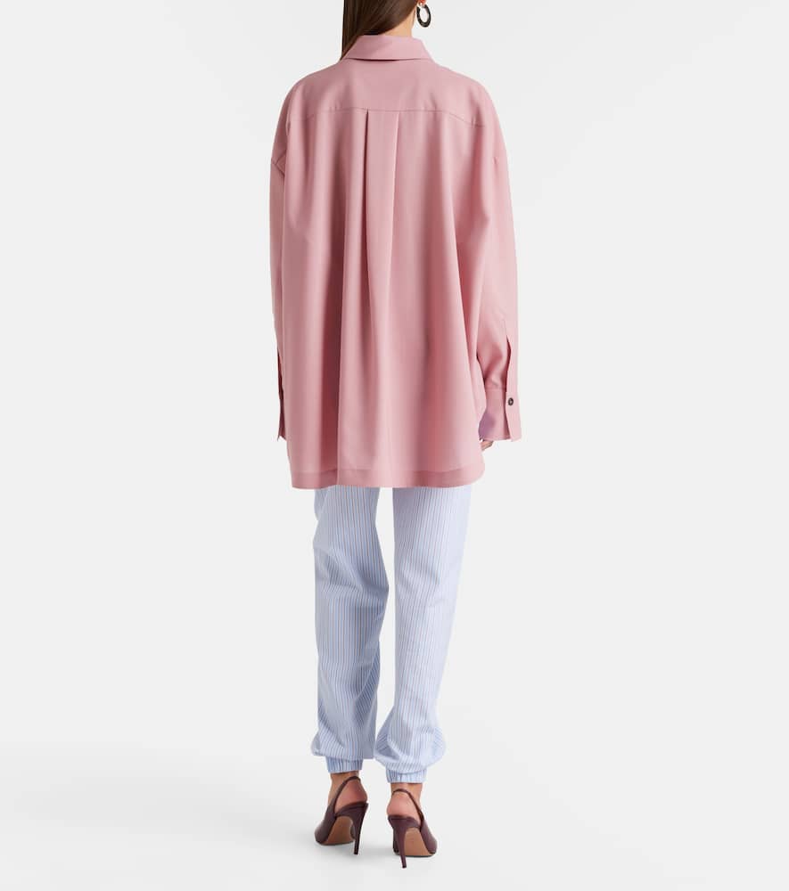 Striped cotton tapered pants