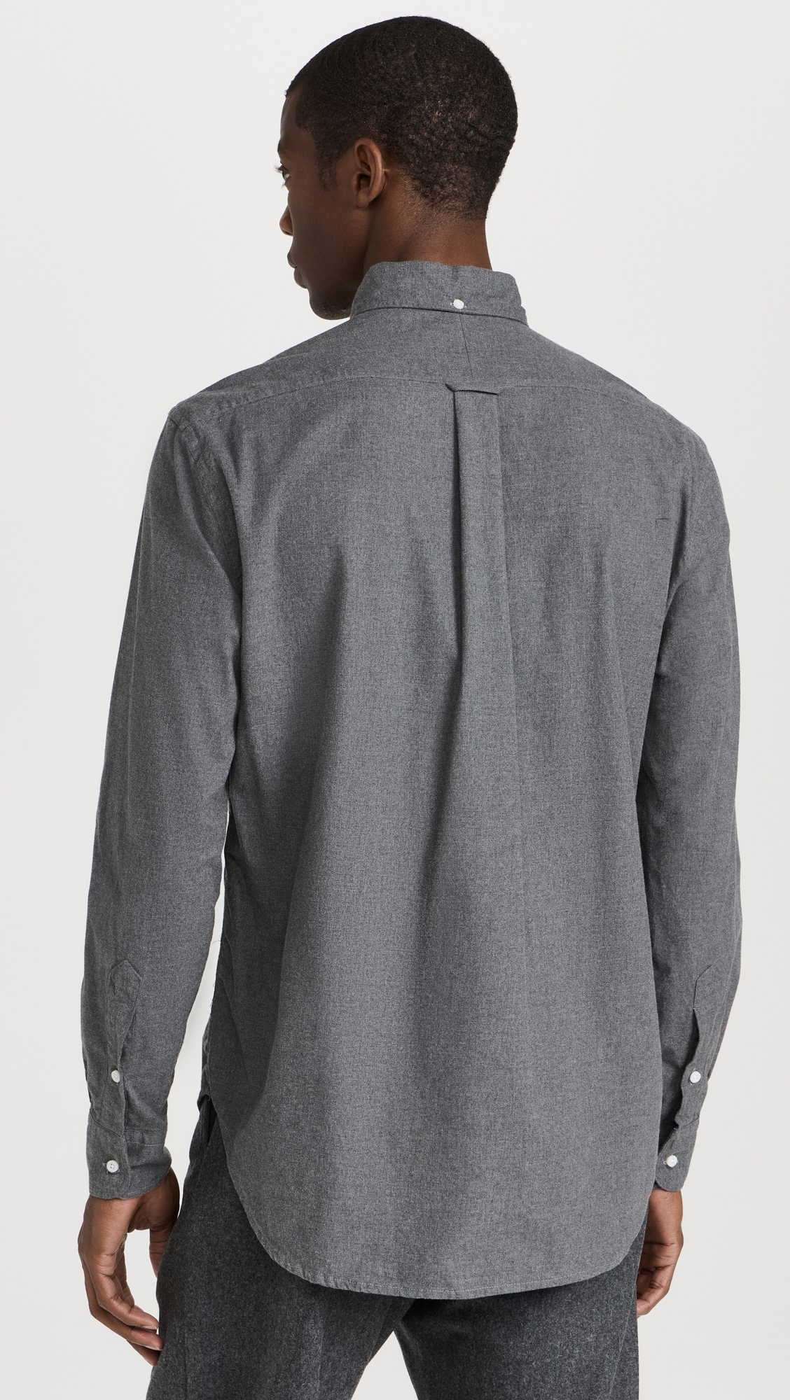 Classic Cotton Flannel Shirt Grey