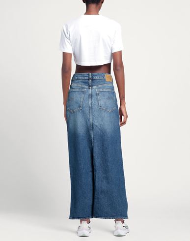 Woman Denim skirt Blue Size 27 Cotton, Recycled cotton, Elastane