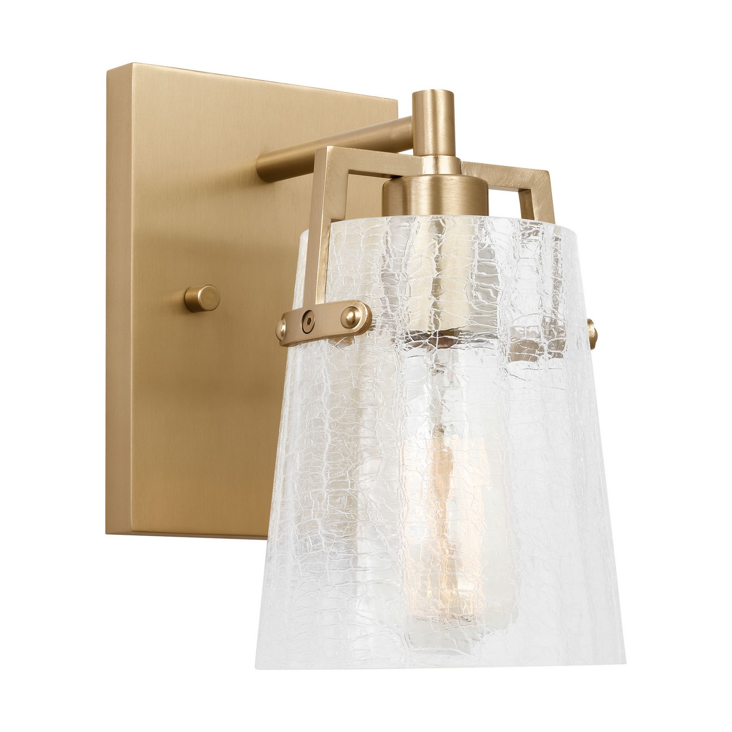 Satin Brass Wall Sconce from the Crofton Collection