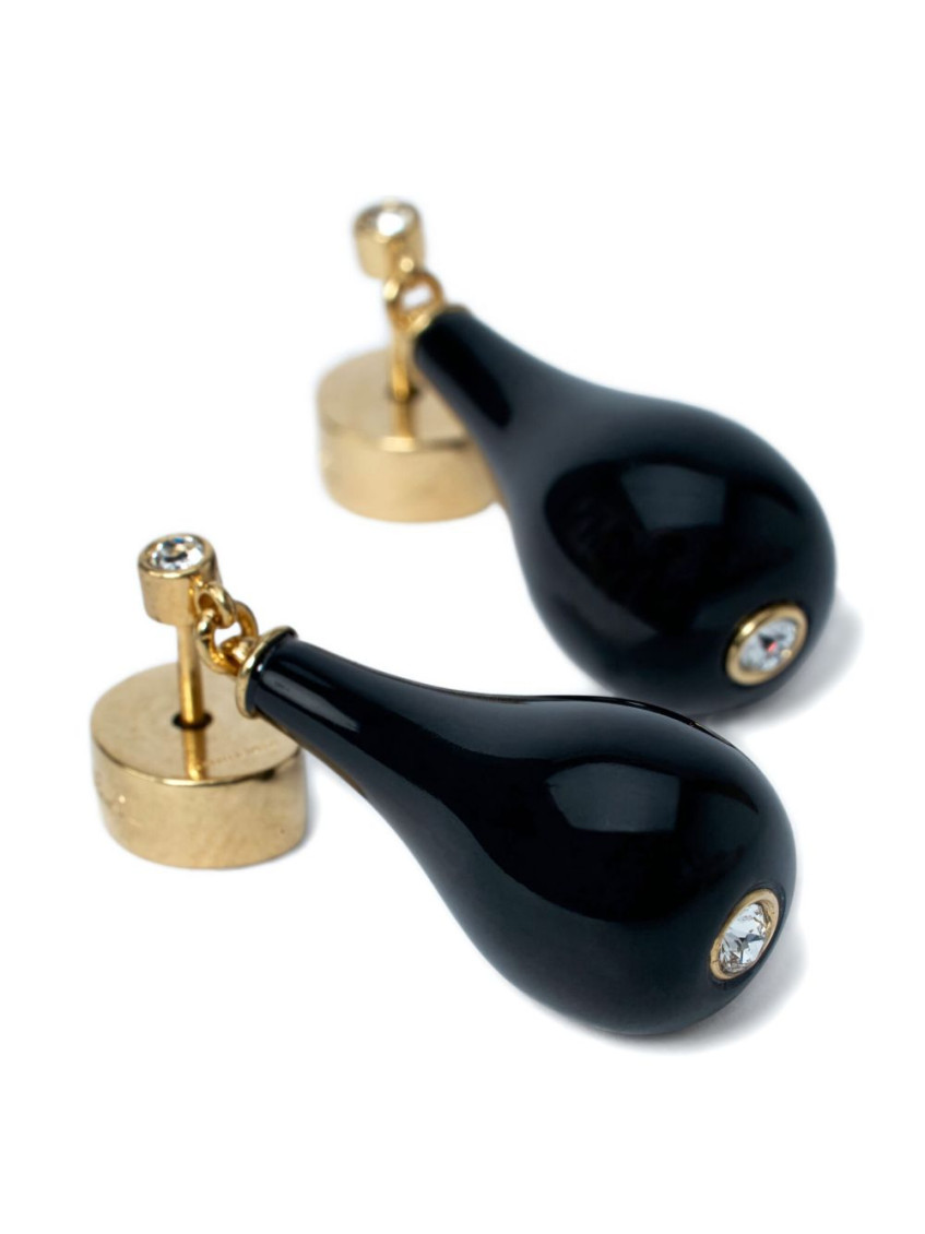 Crystal-embellished earrings - Black
