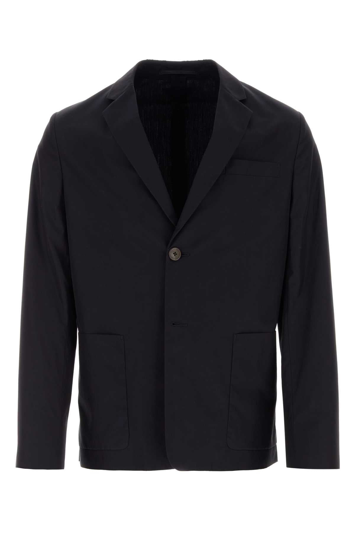Lightweight Cotton Blazer — Navy