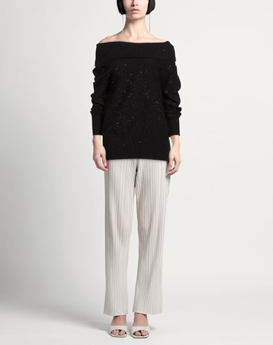 Woman Turtleneck Black Size L Viscose, Polyimide, Polyester