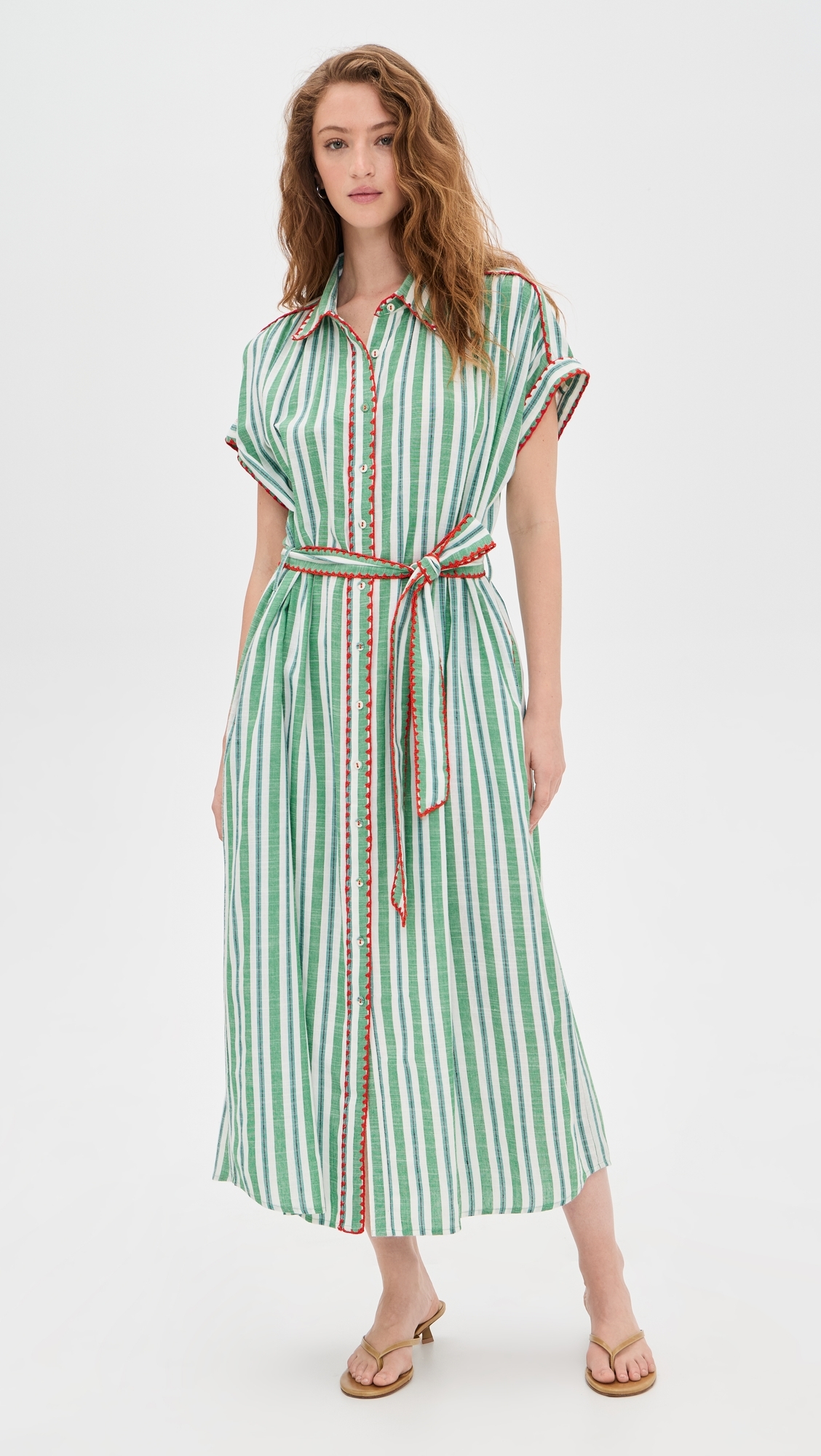 Valerie Caftan Green Stripe XL
