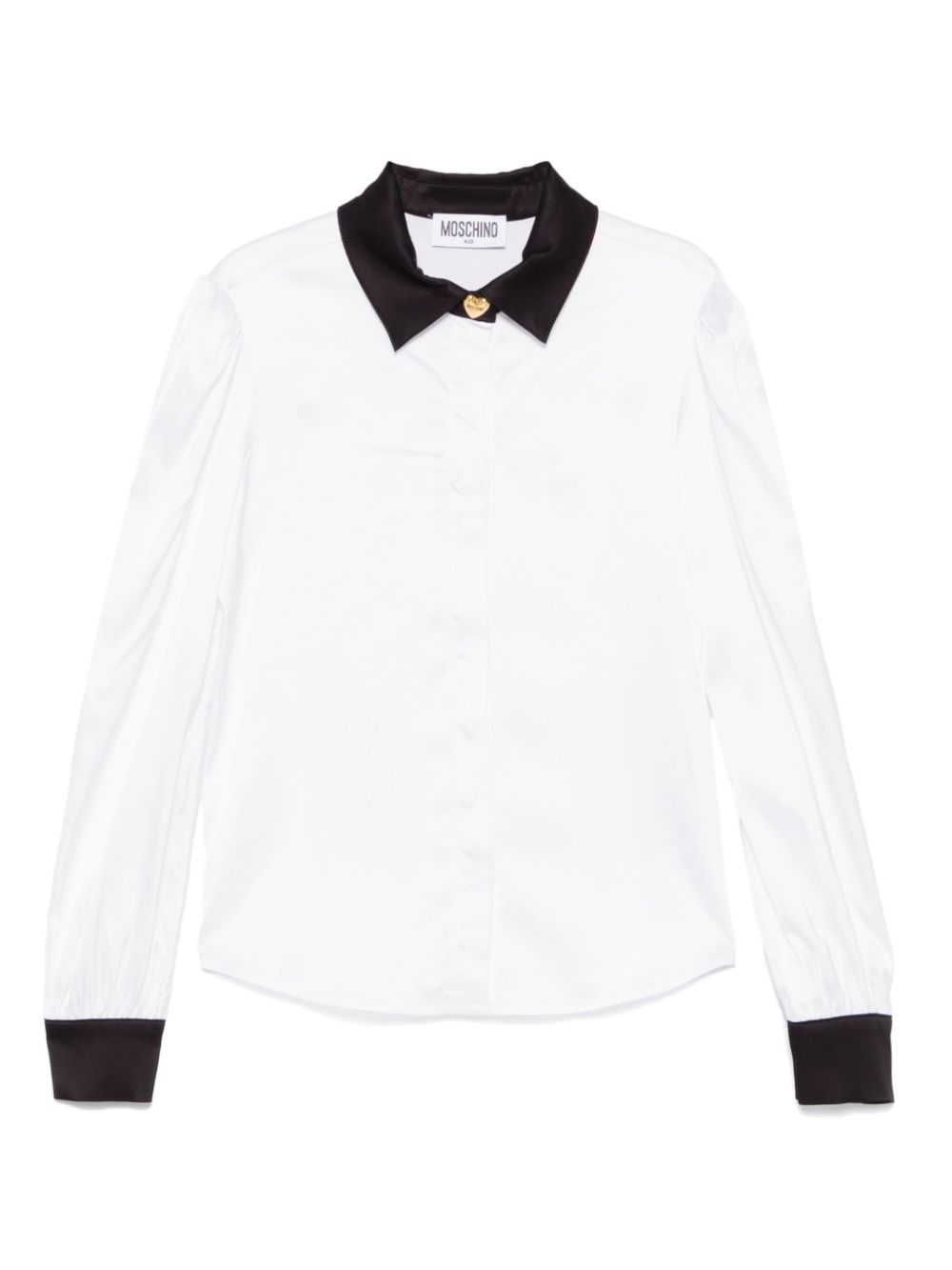 Contrasting-trim shirt - White