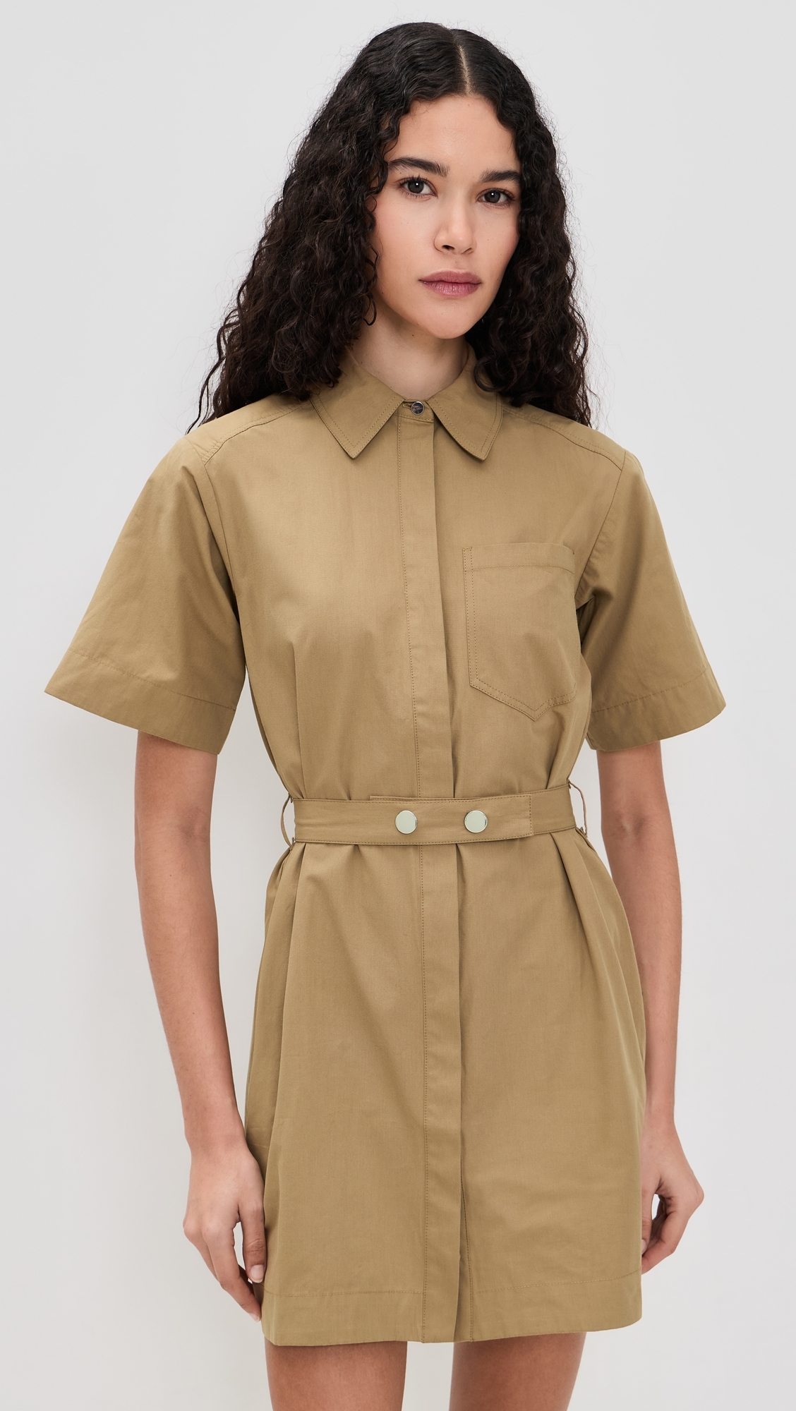Reign Poplin Dress Camel