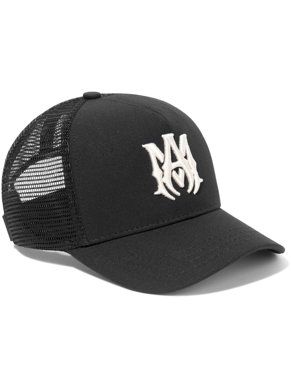 Trucker logo-embroidered cap - Black