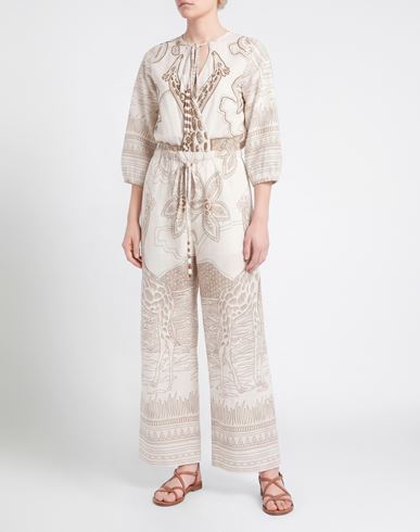 Woman Jumpsuit White Size L Cotton