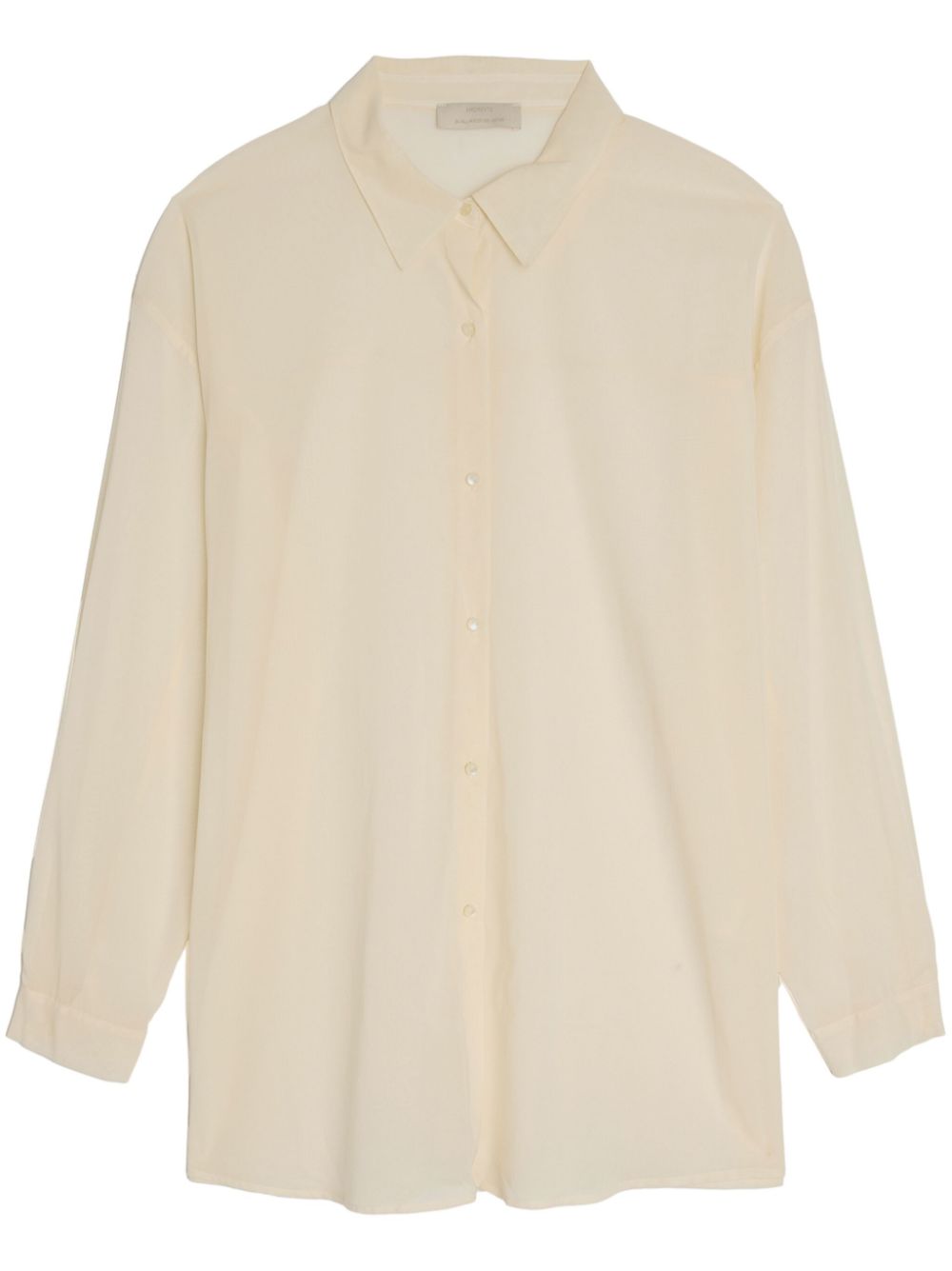 Sheer cotton shirt - Neutrals