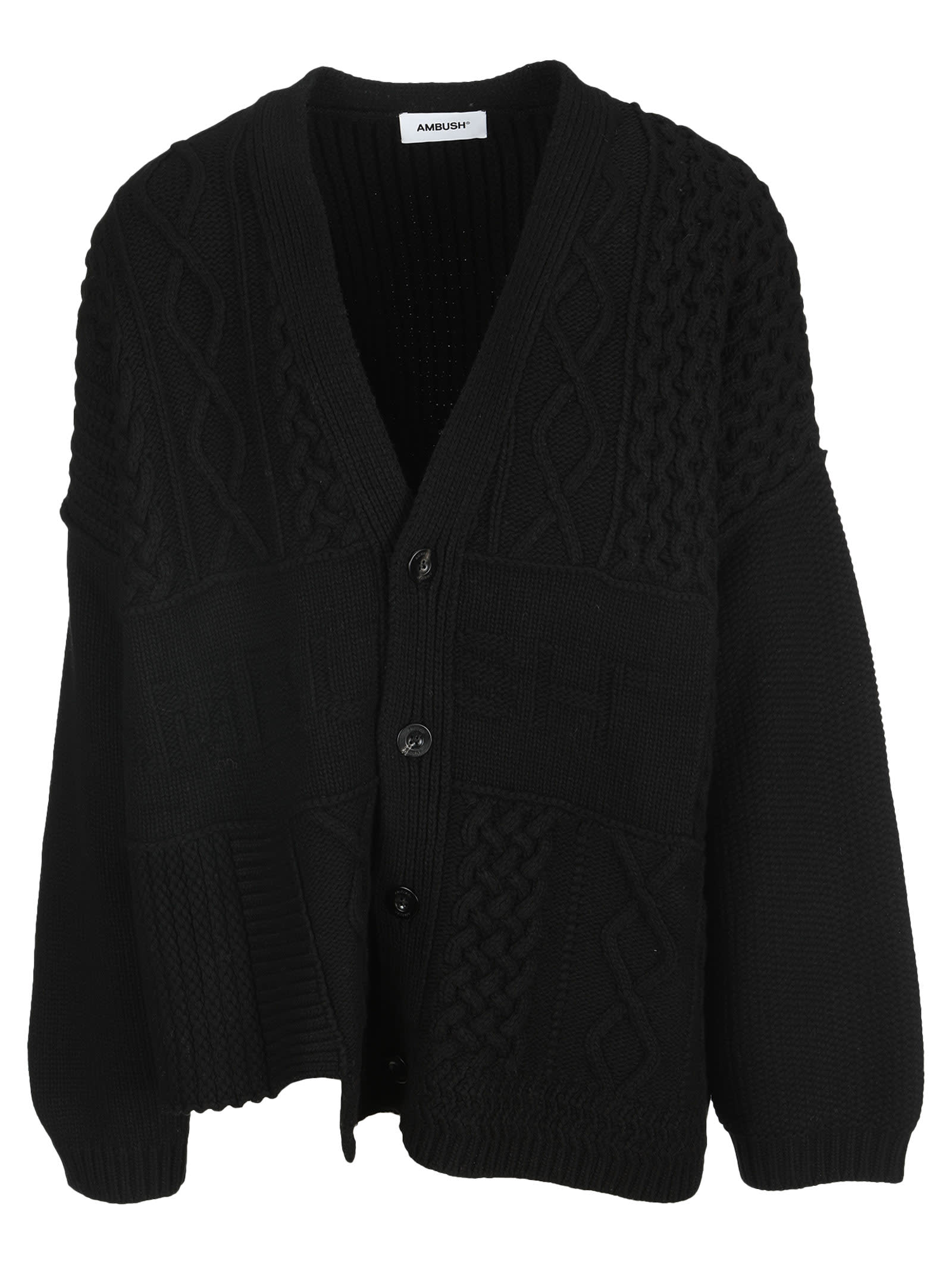 Patchwork knitted cardigan