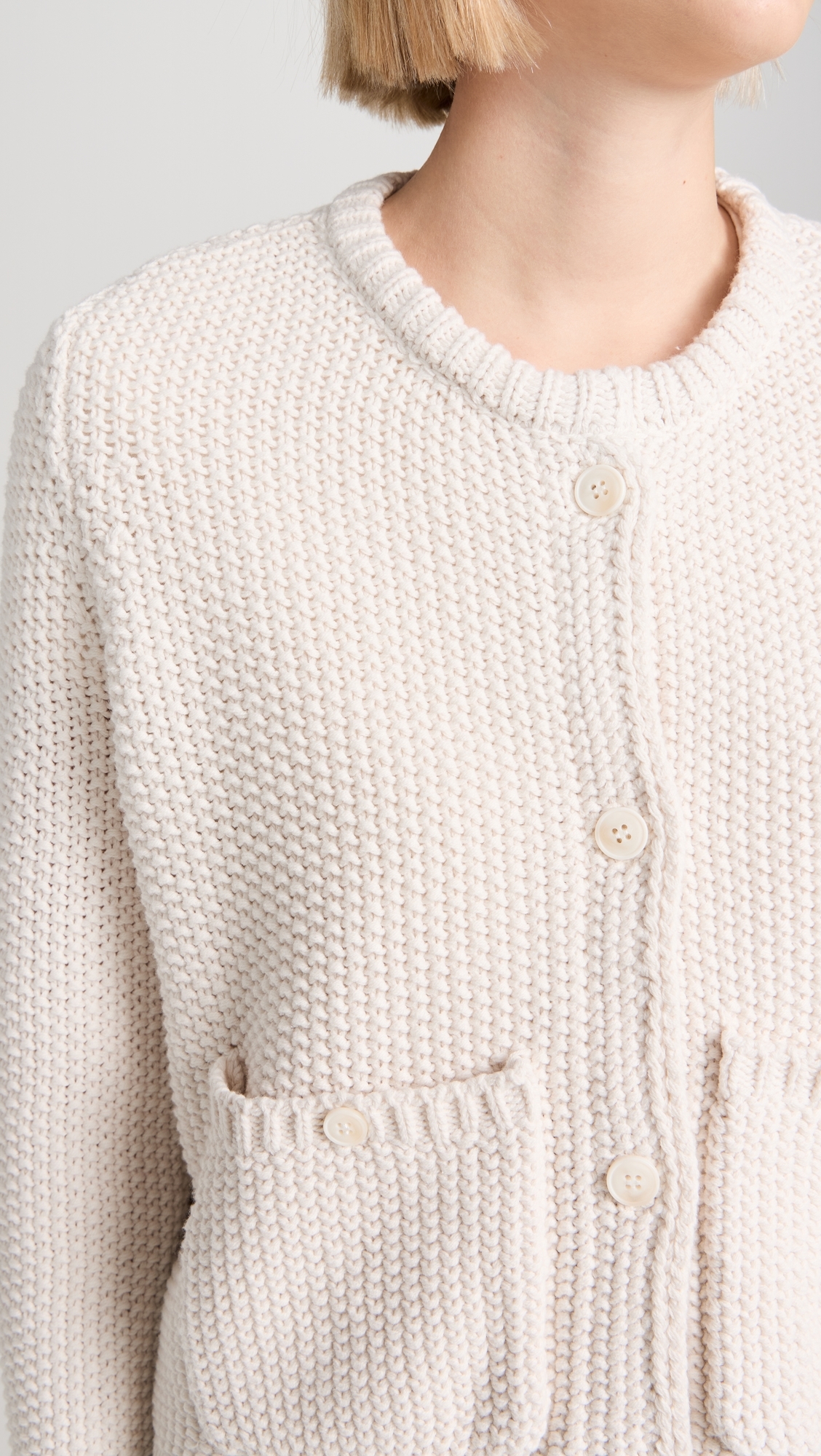 Andrea Cropped Cardigan Moonstone