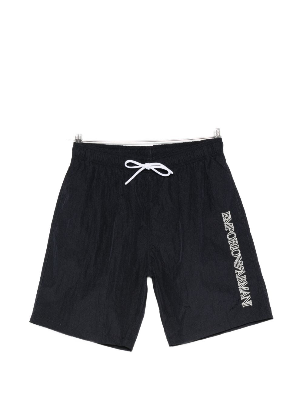 Logo-Print Swim Shorts — Black