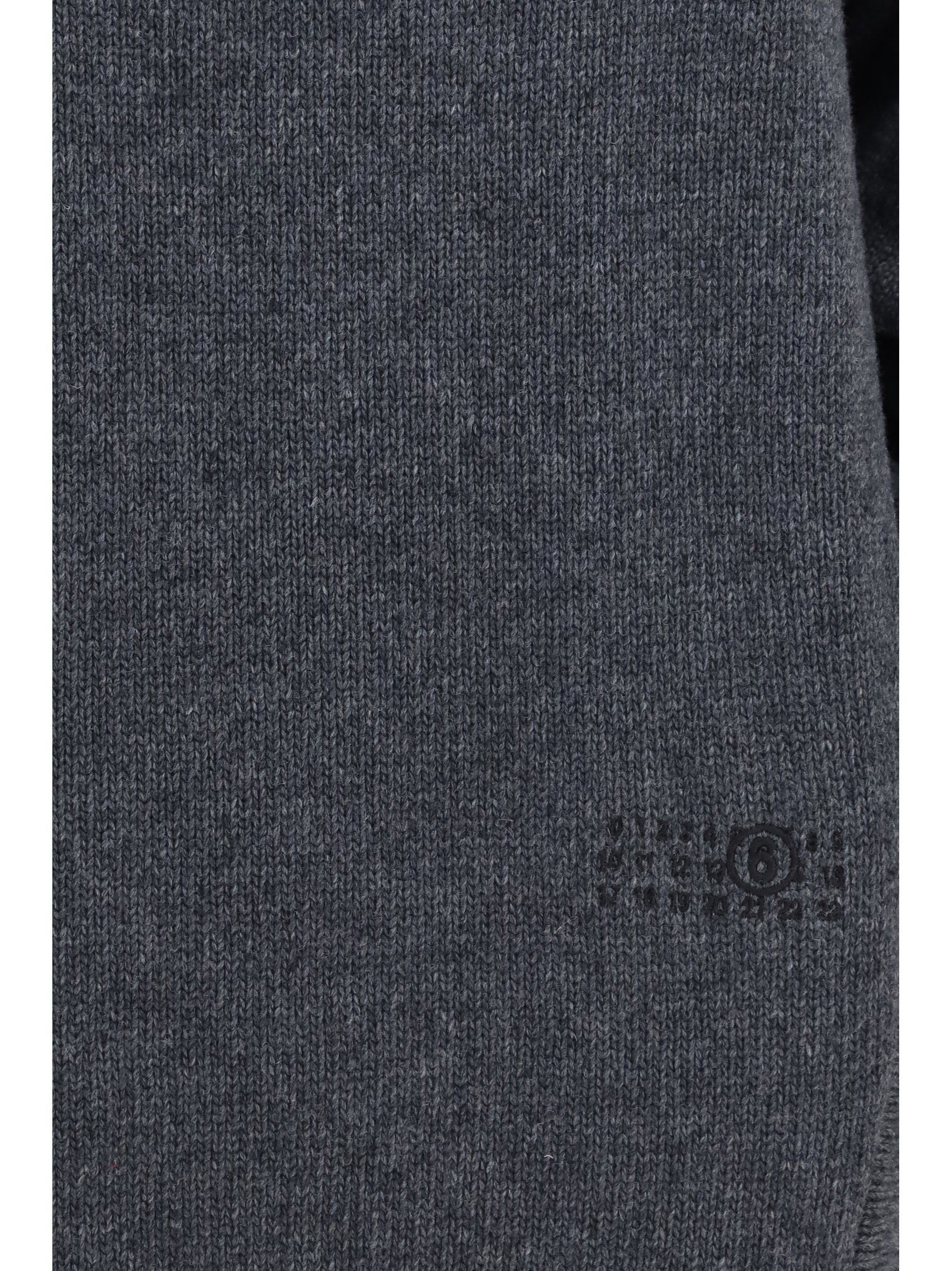 Merino Wool Knit Mini Dress — Gray