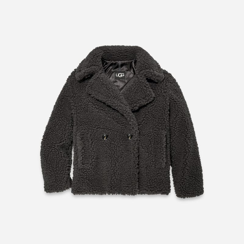 ® Women's Gertrude Short Teddy Coat Polyester in Ink