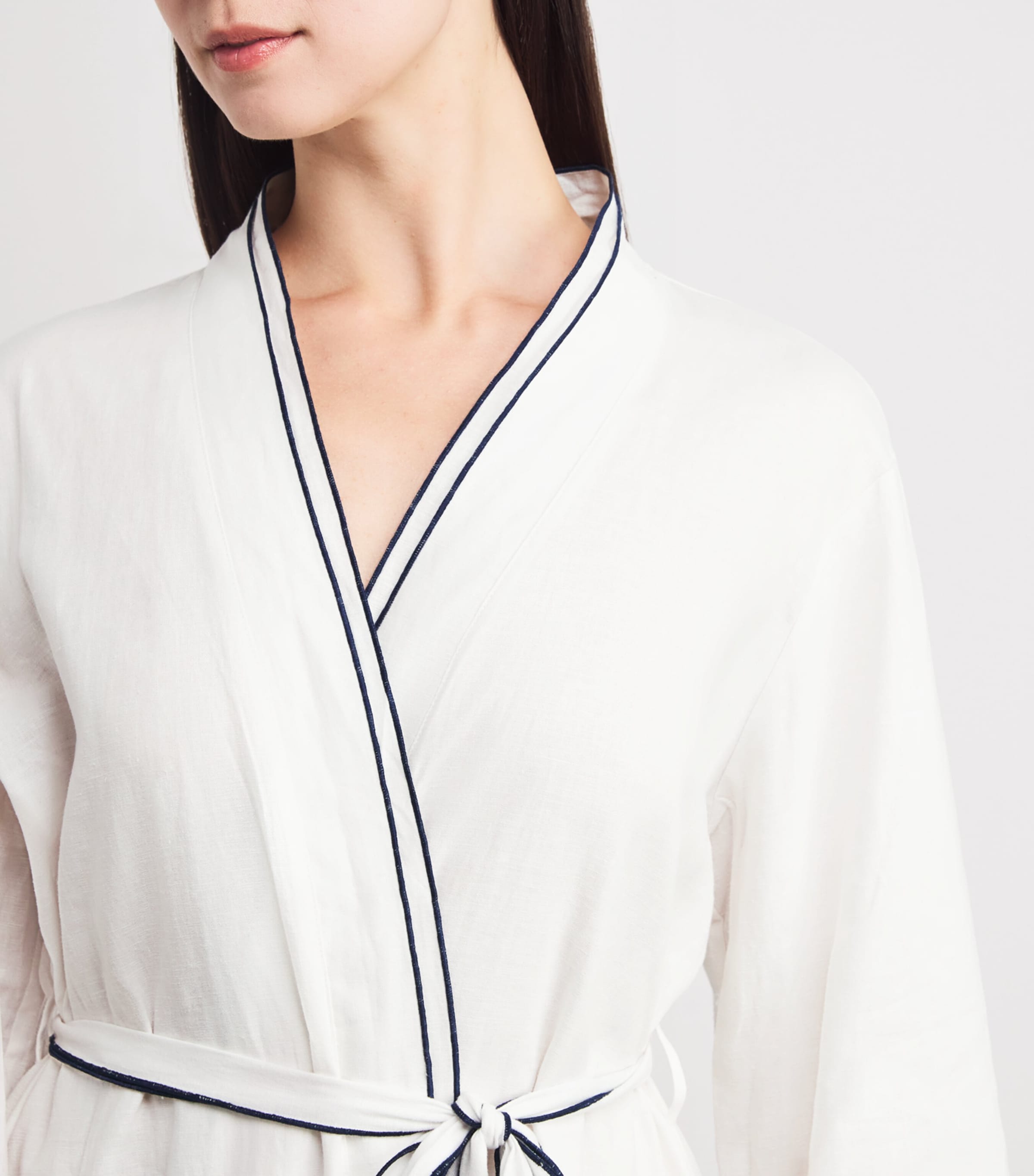 Linen-Blend Robe