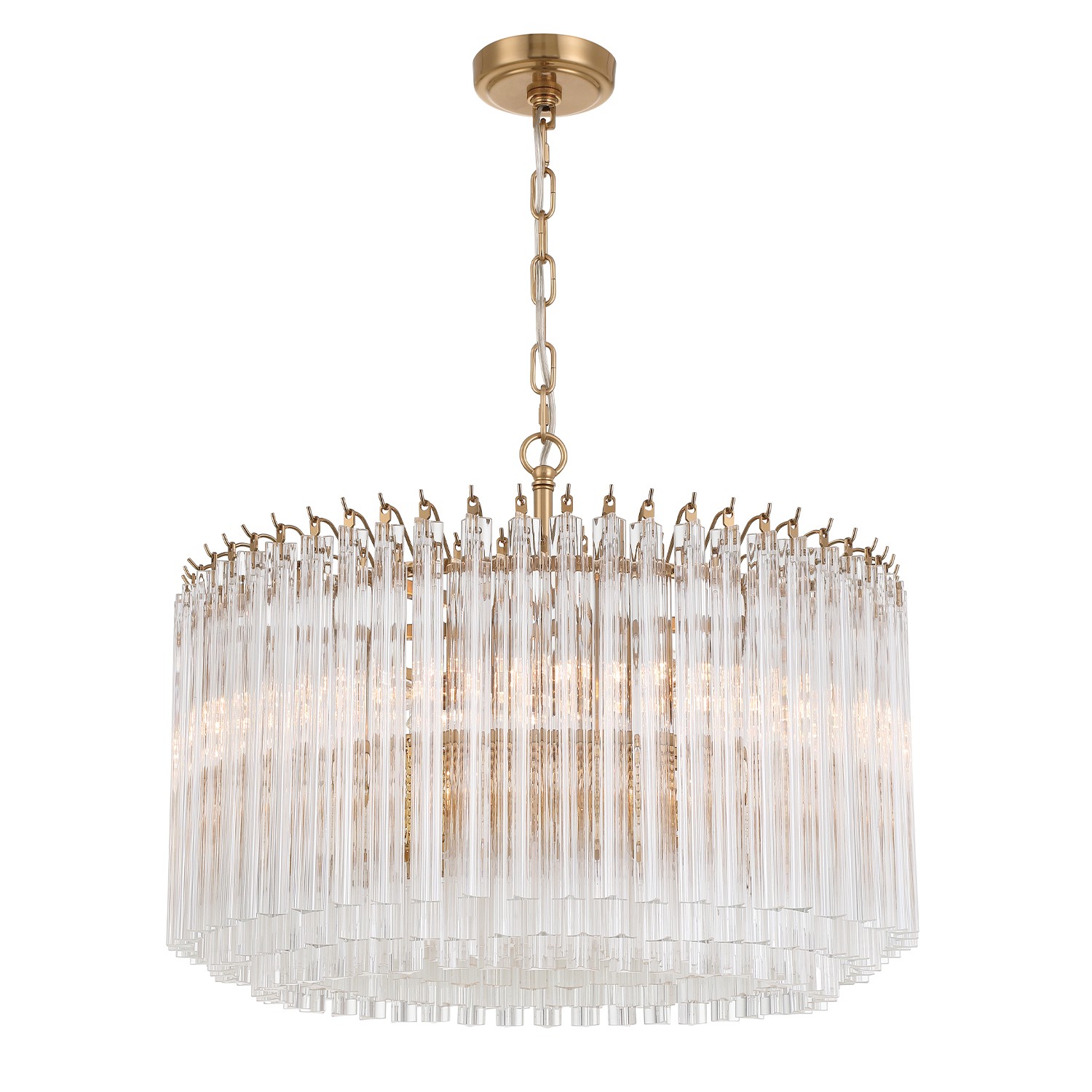 Aged Brass Chandelier from the Lofton Collection
