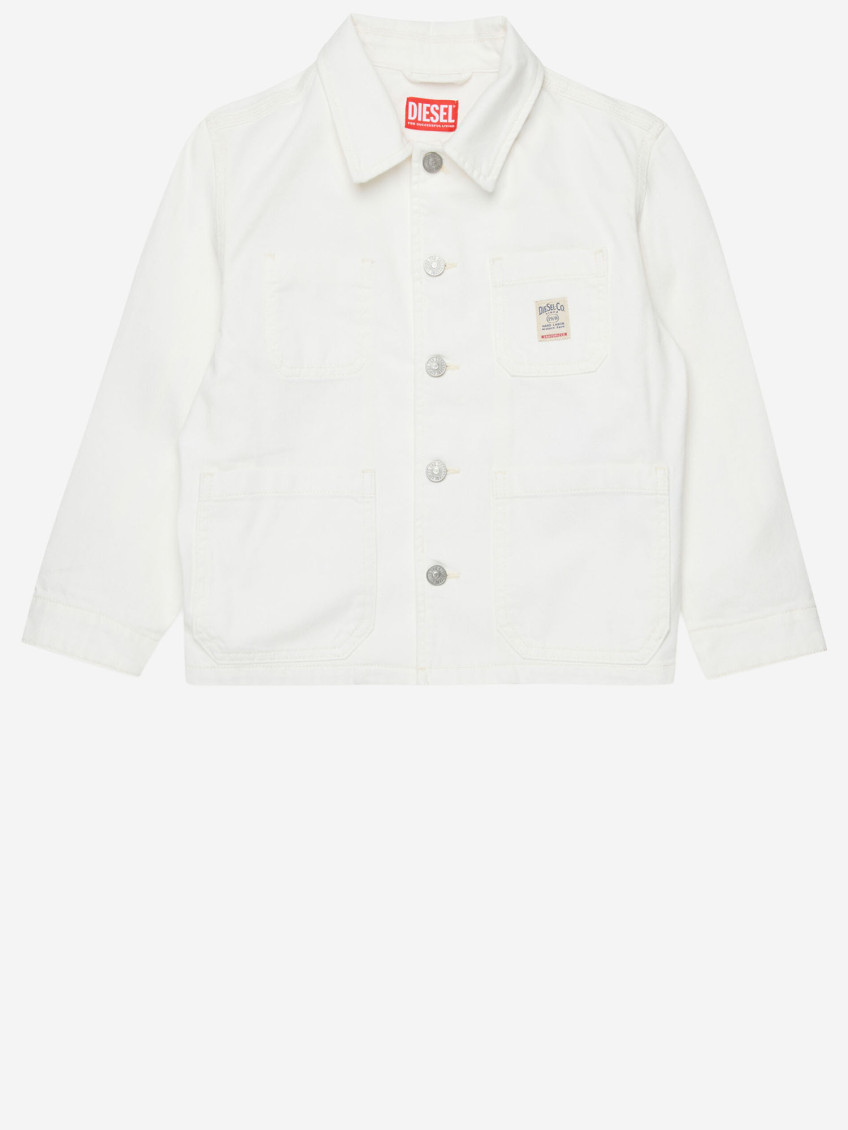 Boys White Logo Jacket