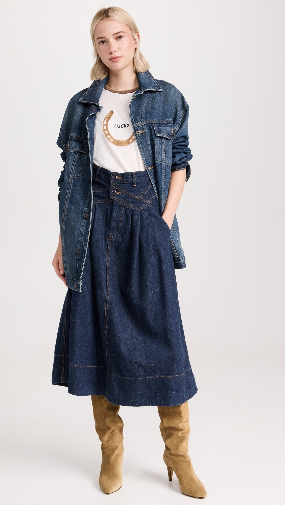The Field Skirt Rinse Wash