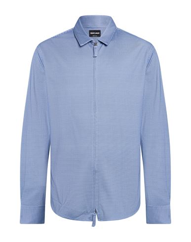 Man Shirt Slate blue Size 17 Cotton