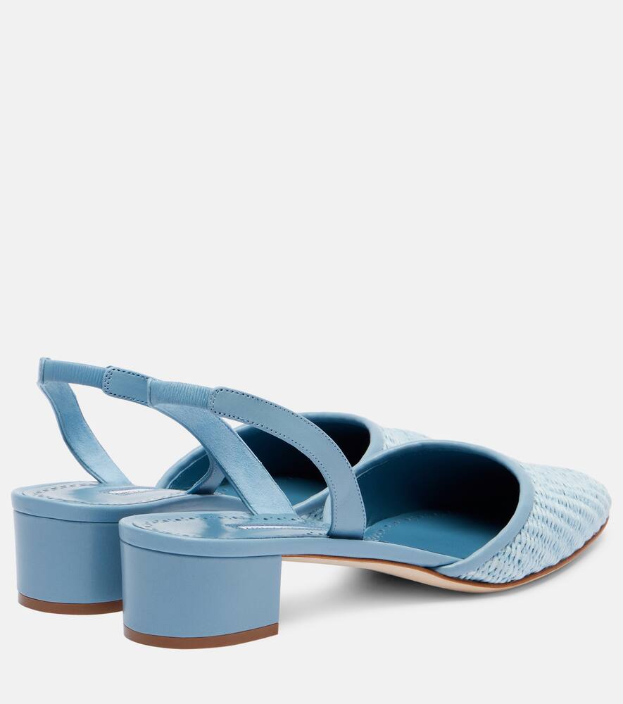 Raffro raffia slingback pumps