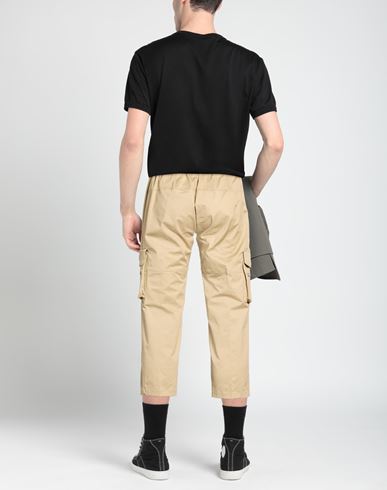 Man Pants Beige Size L Cotton, Elastane
