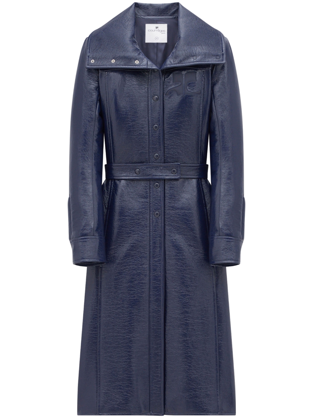 Reedition single-breasted coat - 7077 INK