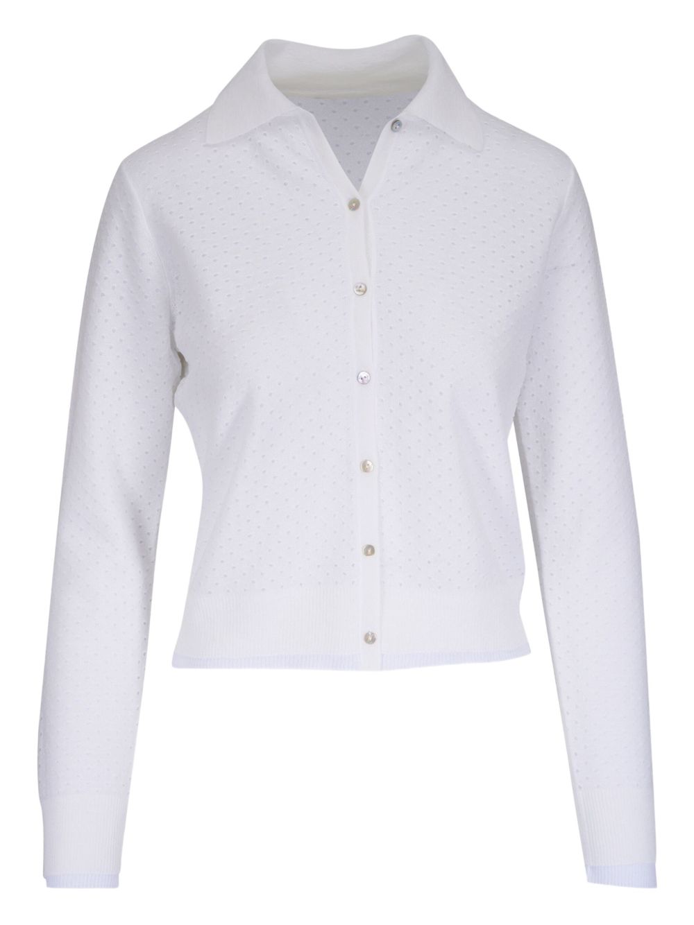 Vince polo-collar cardigan - White