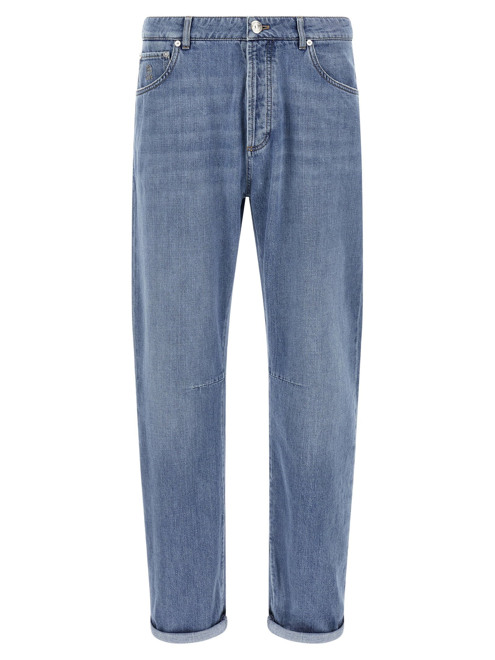 Stonewashed Denim Jeans — Blue