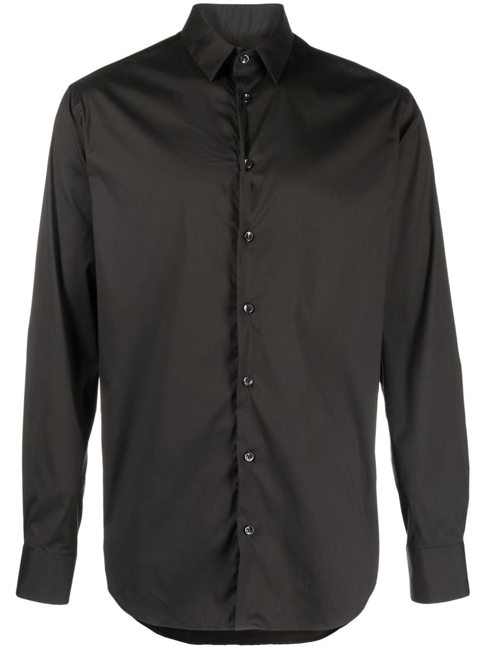 Slim-cut button-down shirt - Black