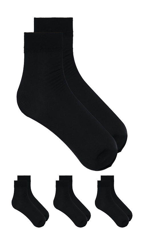 Commando 3 Pack High Socks in Black