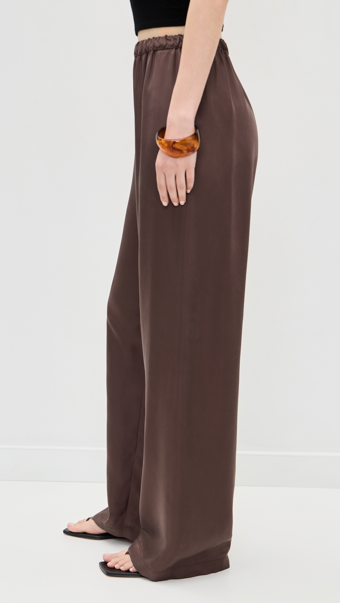 Fluid Twill Pants Chocolate
