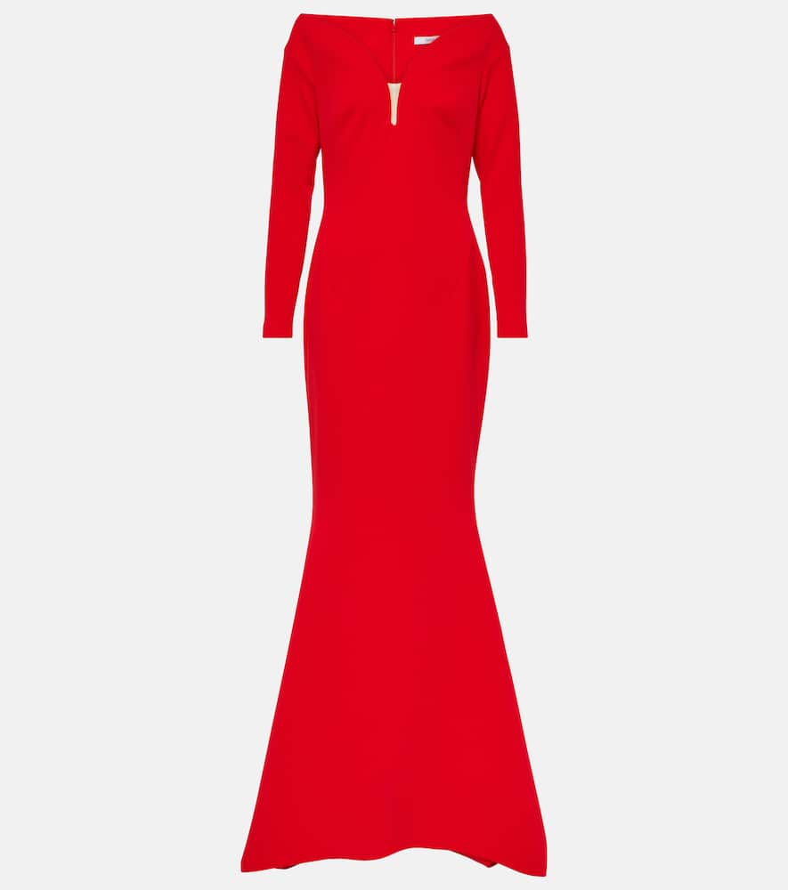 Wilson crêpe fishtail gown