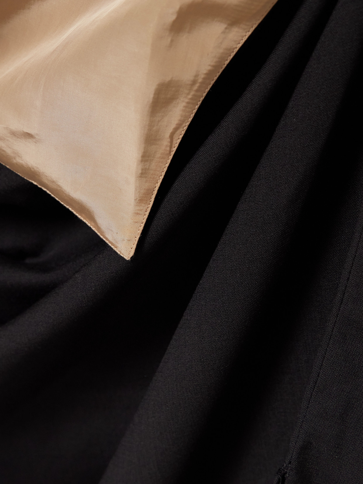 Tyler Wool Midi Skirt - Black